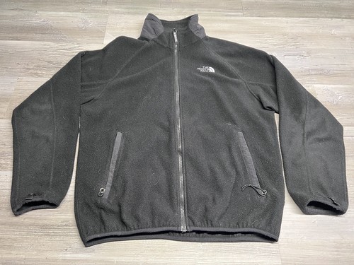 VNTG The North Face Polartec Fleece Mens M Black Jacket Hiking Outdoors Gorpcore
