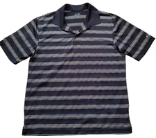 Champion Golf Polo Shirt Short Sleeve Size Medium Black Gold Stripe