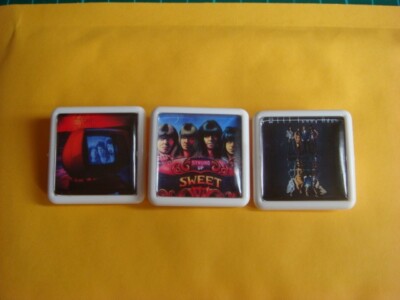 GLAM ROCK YET ANOTHER 3 SWEET ALBUM BADGES FREE POSTAGE IN THE UK