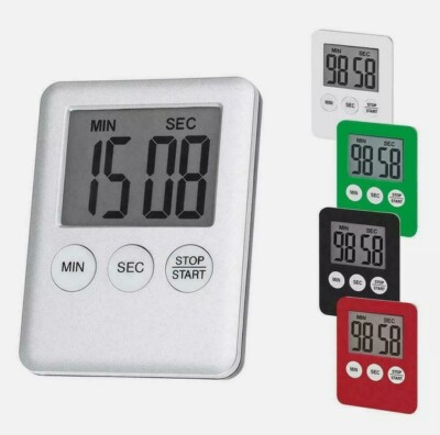Magnetischer LCD Digital Küchentimer Countdown Up Timer Kochen Alarm Zufällig