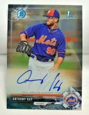 Anthony Kay 2017 Bowman Chrome Prospect Autograph Auto SP - NEW YORK METS