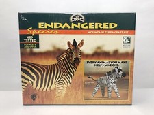 Vintage 1999 DMC Endangered Species Mountain Zebra Craft Kit - New