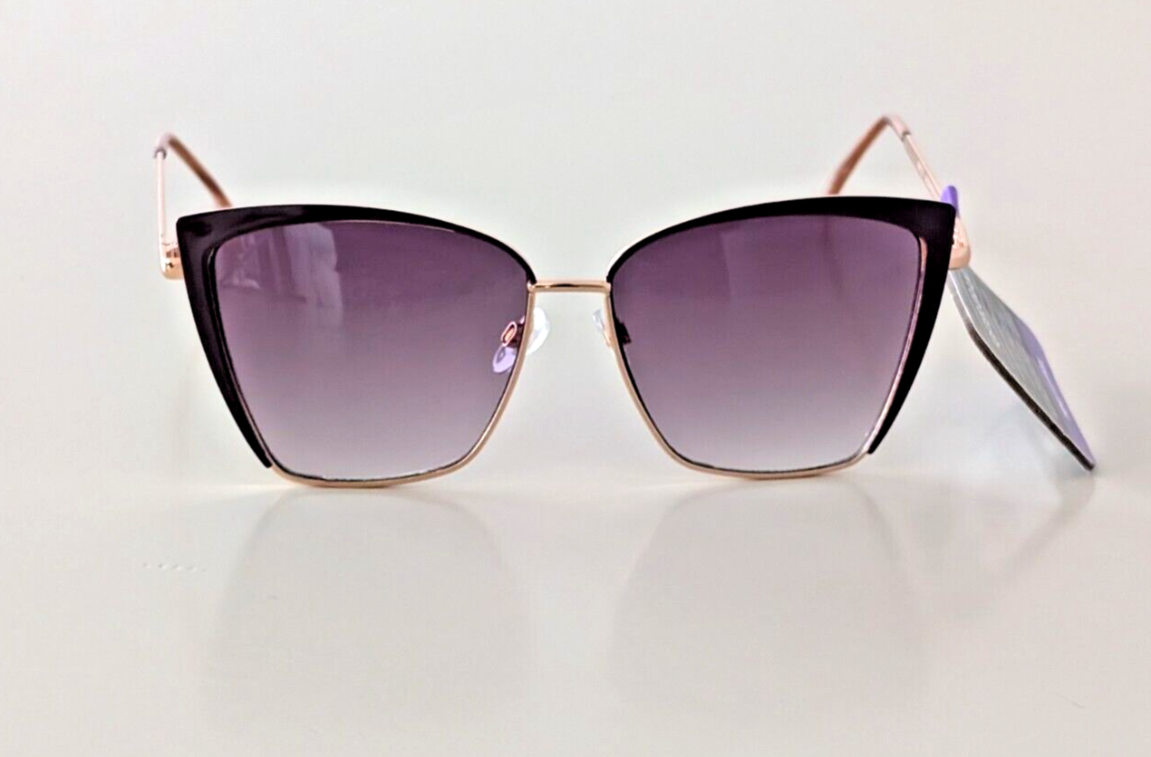 Foster Grant Cat Eye Sunglasses 44029WOR616 JCP Purple Gold 100% UVA UVB Protection  -image