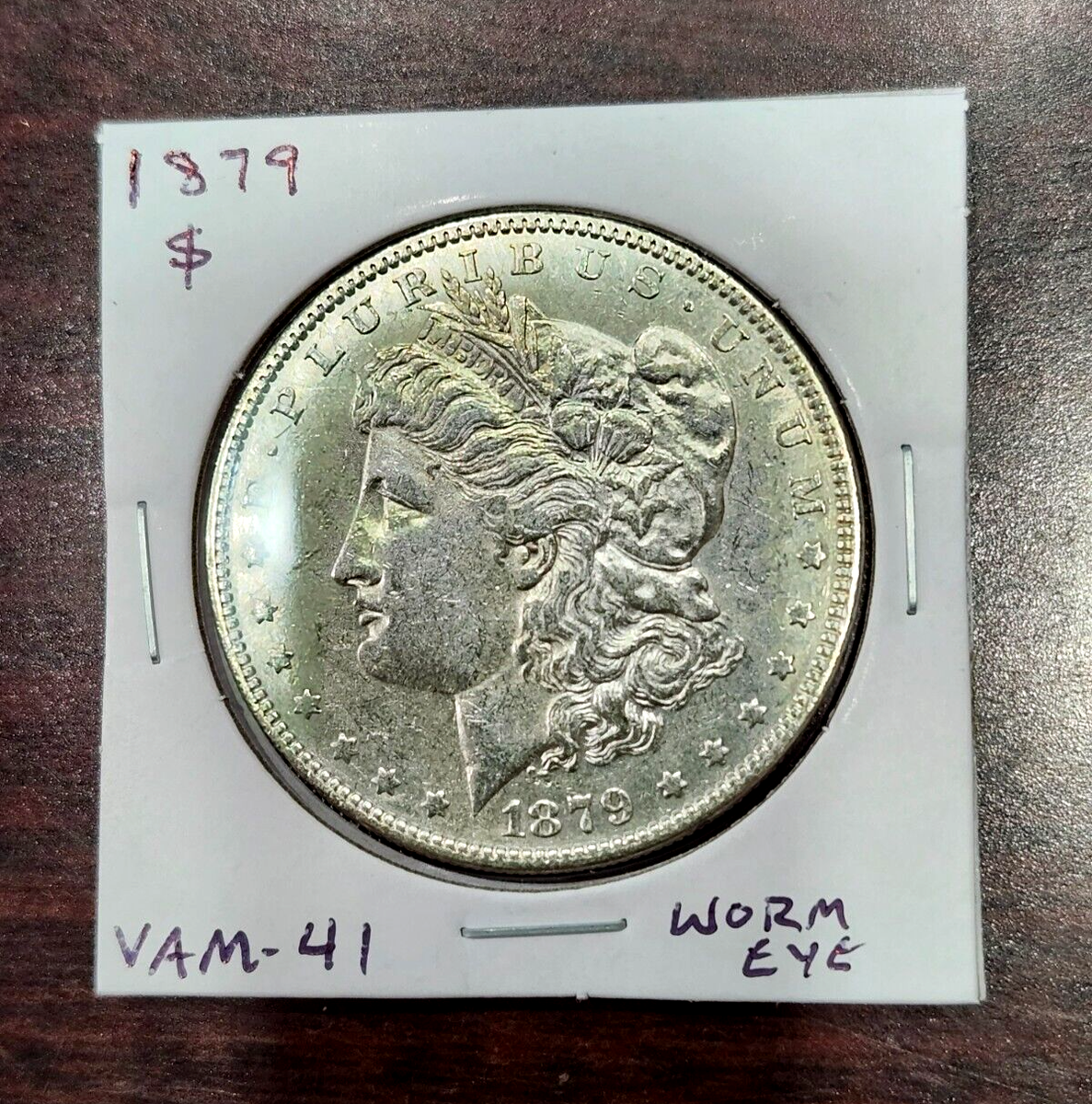1879 Morgan Dollar - VAM-41 (Worm Eye) - Higher Grade - Old