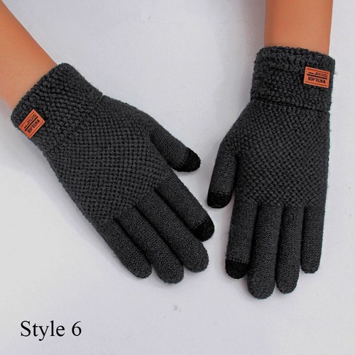 Pantalla Táctil -Tejido -Invierno -Otoño -Hombres Mujeres Gruesar Lana Con Cálido С - Imagen 17 de 18