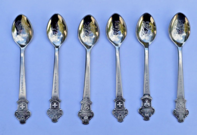 【新品】 非売品 ROLEX BUCHERER スプーン 6本セット Six(6) Vintage Authentic ROLEX Stainless Souvenir Spoons Bucherer