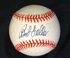 BOB FELLER PITCHER INDIANS HOF AUTOGRAPHED SIGNED AMERICAN LEAGUE BASEBALL MINT