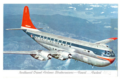 1953 NORTHWEST ORIENT Airlines Issued Boeing 377 Stratocruiser