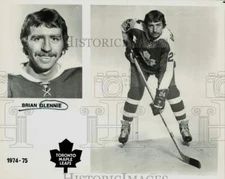 1974 Press Photo Toronto Maples Leafs Hockey Player Brian Glennie - afa16224