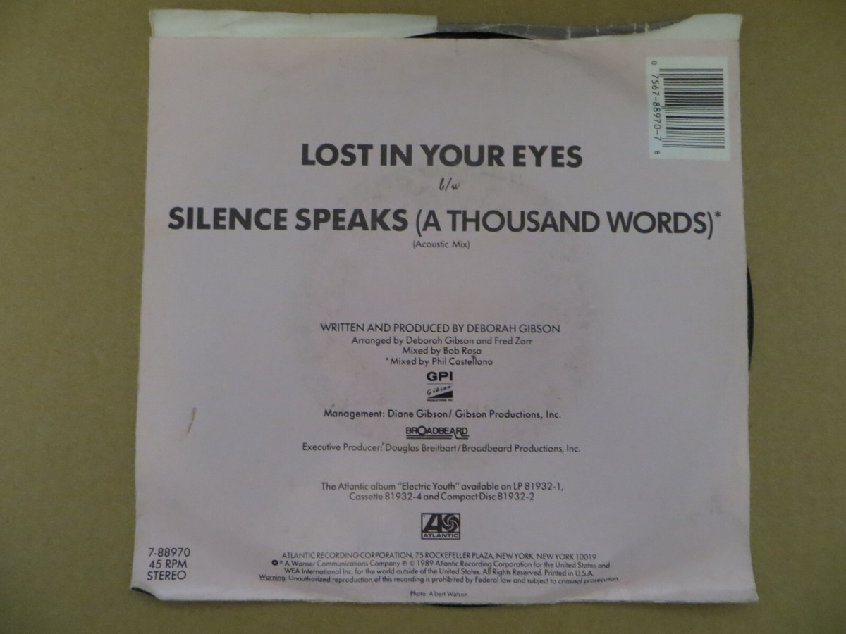Debbie Gibson – Lost In Your Eyes - 1989 - Atlantic 7-88970 7