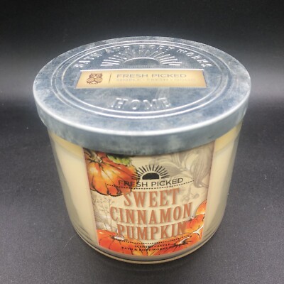Bath & Body Works 3 Wick Candle Sweet Cinnamon Pumpkin Scent Candle 14.5 oz NEW