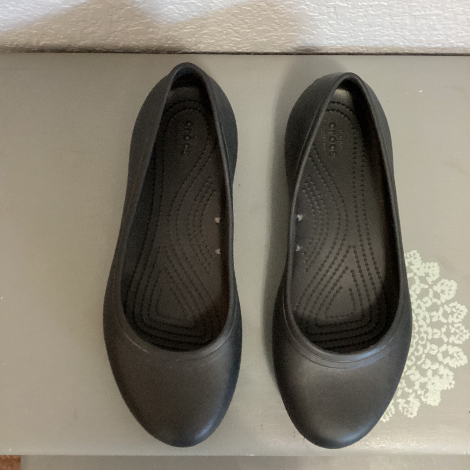 CROCS At Work Shoes Iconic Comfort Ballet Flats Matte… Gem