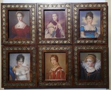 Set 6 Quadretti per Ingresso con cornice pregiata in stile classico e vetro.