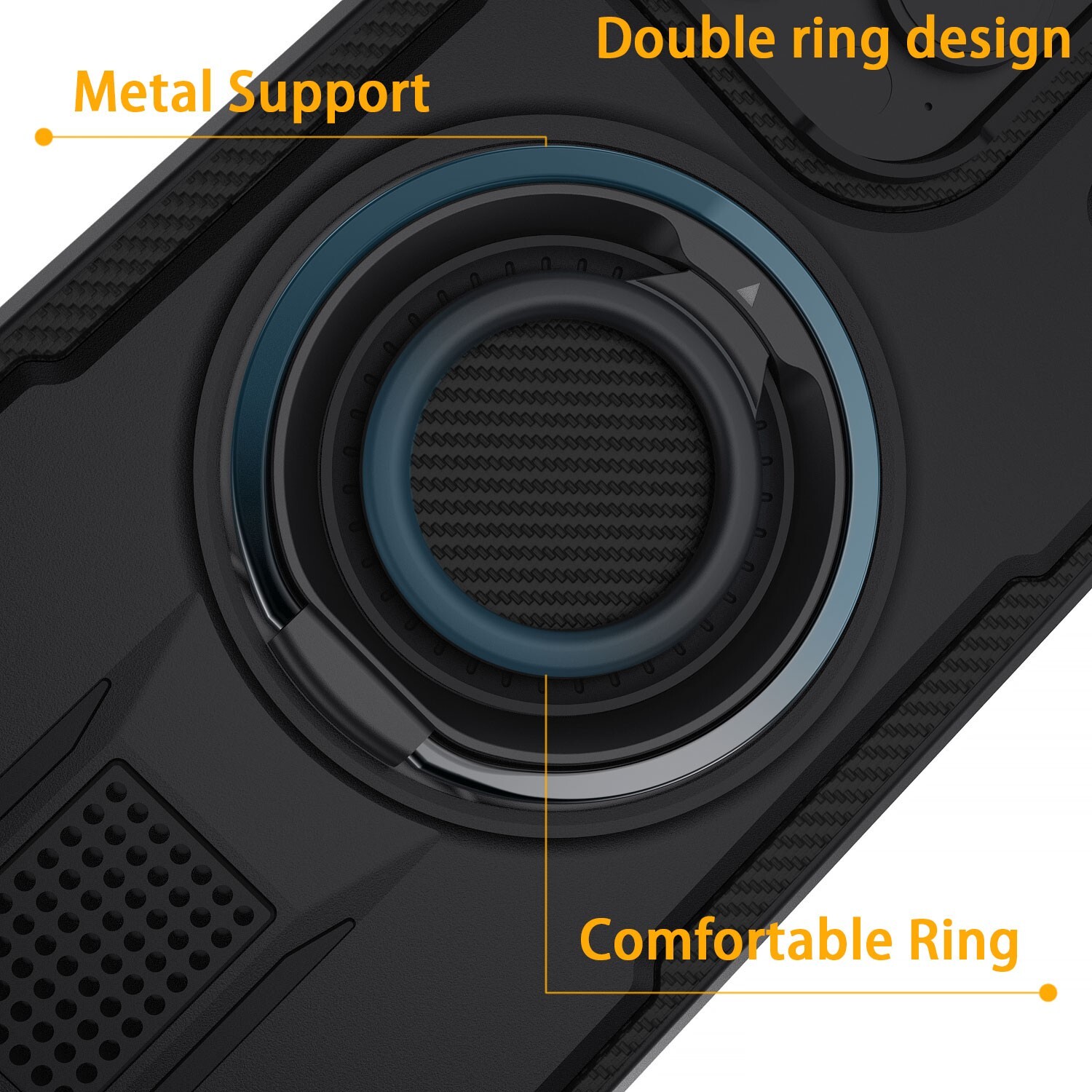 For Apple iPhone 16 Pro Max 16 Plus 16 Pro Dual Ring Kickstand Phone Case Cover