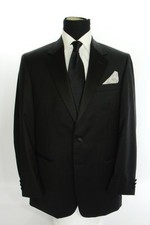 Lauren Ralph Lauren LRL 2 Btn Tuxedo Black Super 120 Wool Silk 41 R x 33 W