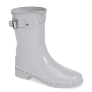 short gray rain boots