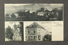 Dörnthal bei Sayda - Gasthof zum Ritterschloß und Schule / AK 80