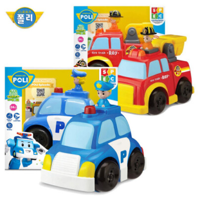 [Robocar Poli] Push and Go Police Car Fire Truck Korean Kids Toys