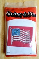 Vintage String a Pin String Cart Kit FLAG Kit 706 Carousel Crafts UNOPENED