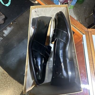 Polo by Ralph Lauren- Black Patent Slipon Polo Ralph Lauren Black patent Shoes black US 13 D Made In  main image 3