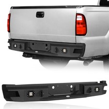 Steel Rear Bumper W 2x Led Lights Fit 1999-2016 Ford F-250 F-350 Trucks Pickup