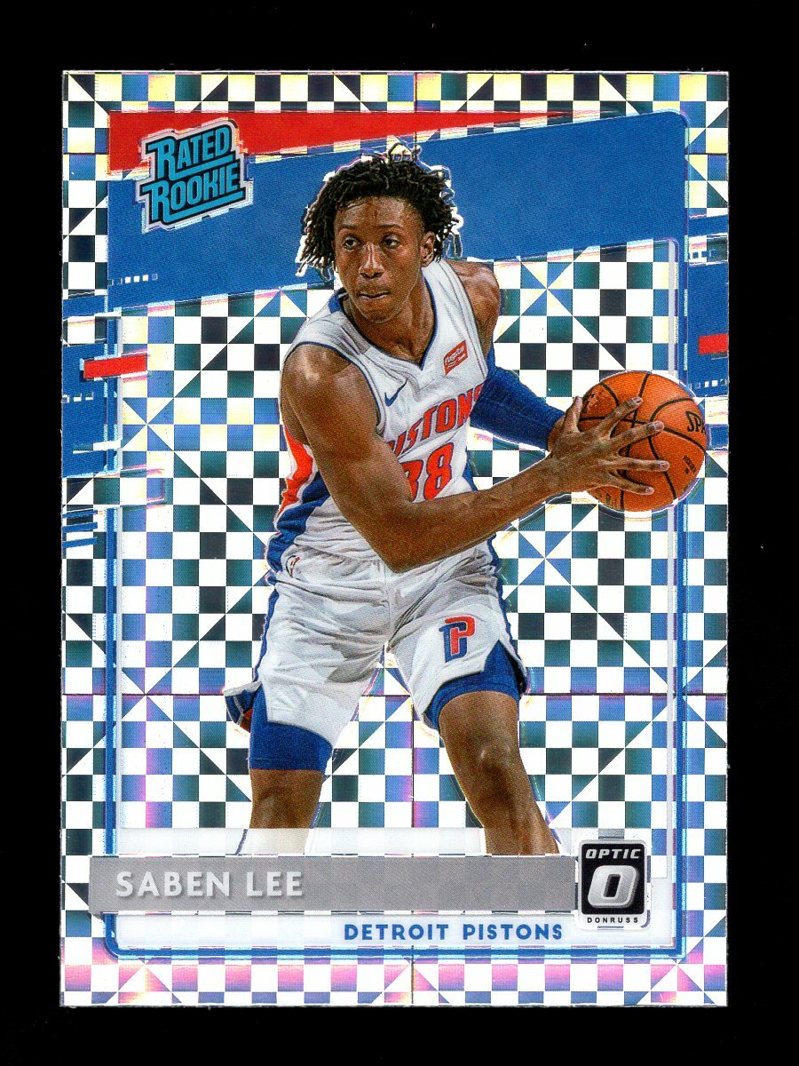 2020-21 OPTIC CHECKERBOARD SSP #191 SABEN LEE RC DETROIT PISTONS