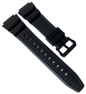 Casio Collection | Uhrenarmband 16mm Resin schwarz W-218H, W-214H