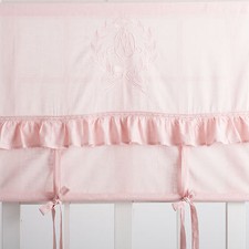 Mathilde Muschel Rosa bestickt Raffgardine Raffrollo Gardine 160x120cm Shabby 