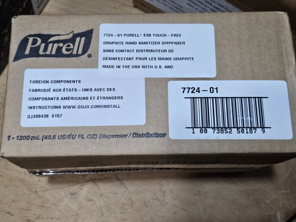 NUEVO DISPENSADOR DESINFECTANTE DE MANOS DE GRAFITO SIN CONTACTO PURELL ES8 7724-01 Foto 2 de 3