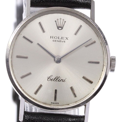 ROLEX Cellini K18WG cal.1600 Silver 