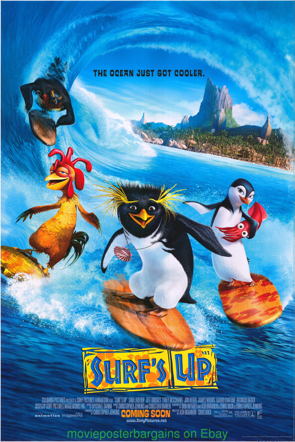 SURFS UP MOVIE POSTER DS MINT 27x40 Double Sided SURF'S UP