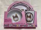 HELLO KITTY SPRING EASTER 5 PIECE UTENSIL PLATE BOWL KID SET