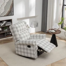 Swivel Rocker Recliner Chair Manual Rocking Recliner Chair Wingback Swivel 360°