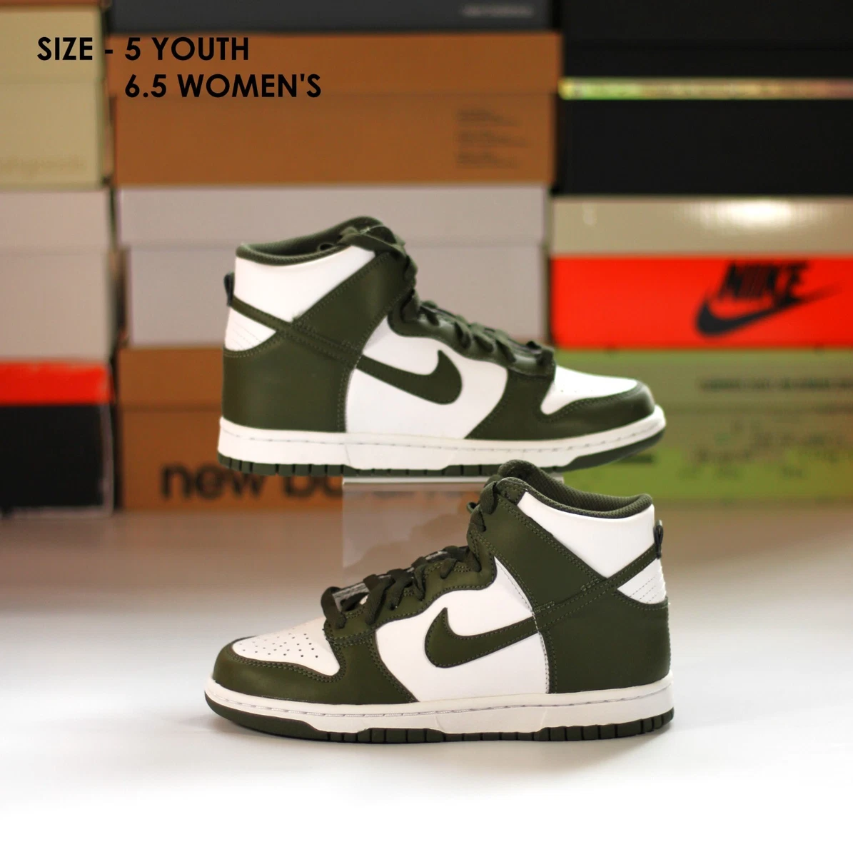 Khaki nike high clearance tops