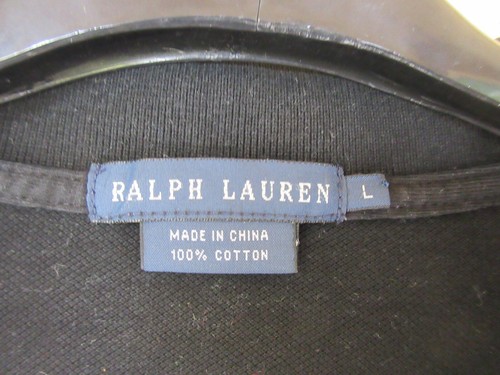 Polo by RALPH LAUREN femme noir coton manches longues L - Photo 2/4