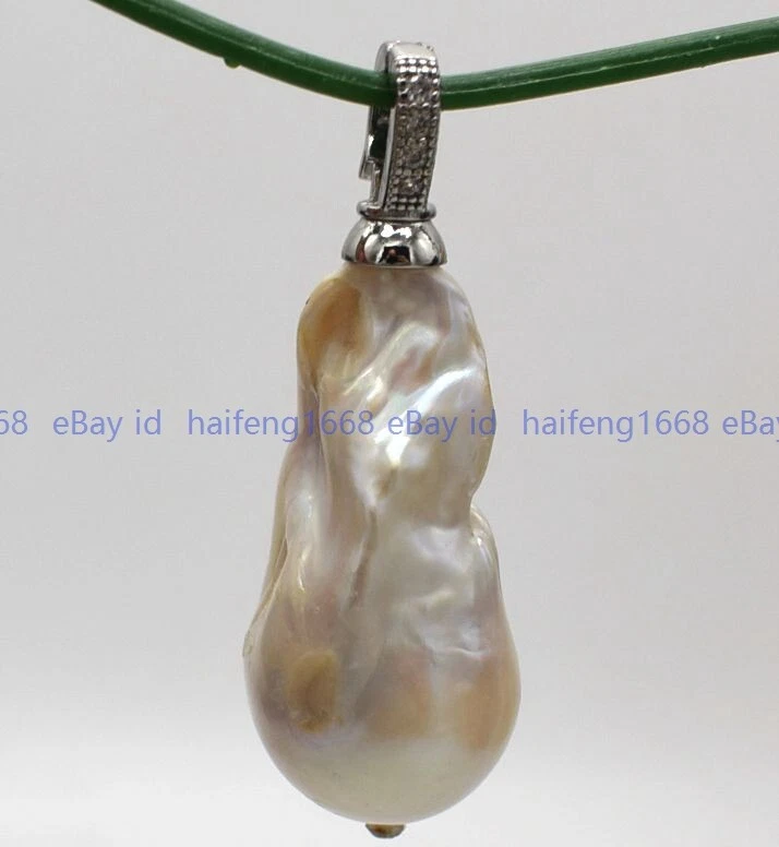 Natürlich Mehrfarbig Barock Perle Halskette Anhänger Für Handgefertigt Schmuck - Bild 3 von 4