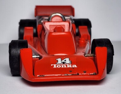 Voiture Vintage Team Tonka Van Noir + Remorque + Formule 1 avec Personnage 1979