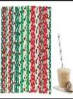 50 Christmas Paper Retro Vintage Party Drinking Straws Birthday Wedding