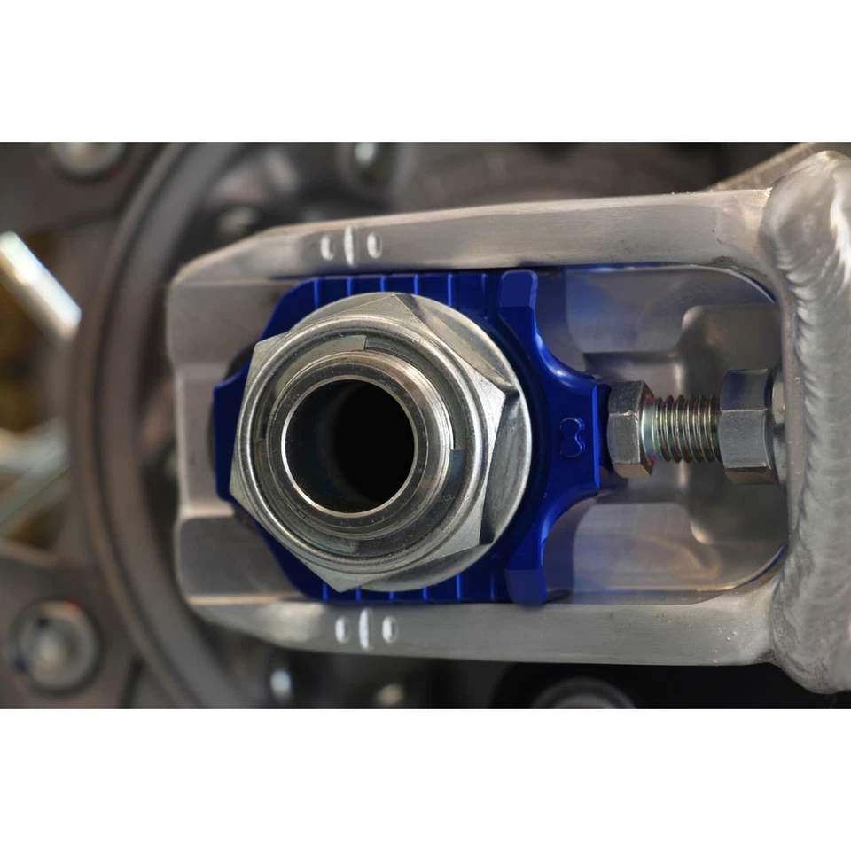 Works Connection Elite Axle Block Kit Blue For YAMAHA YZ250F YZ450F - Image 2 of 3