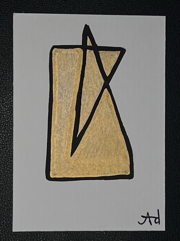 ACEO Art Card Original Acrylic Abstract 2.5in x 3.5in foreverlovedlex Award