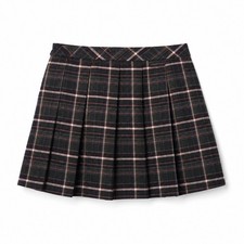 Skies Are Blue Josie Pleated Mini Skirt Dark Green Plaid Size M NWT