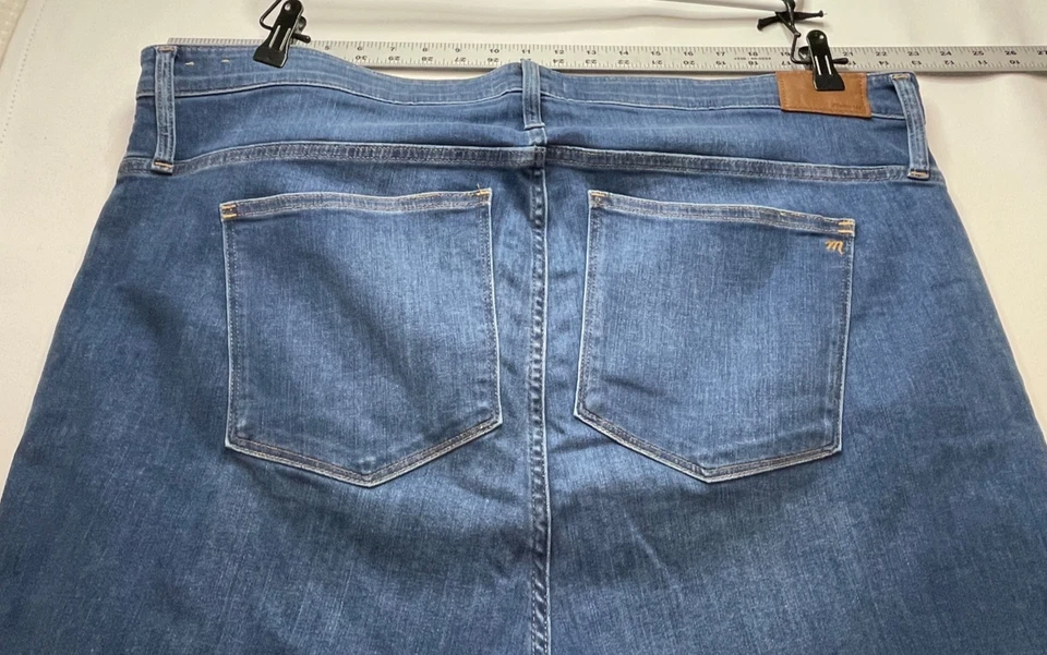 Madewell Vaqueros Mujer 36 45 x 28 Cali Demi-Bota Botón Mosca Sin Dobladillo Plus Azul Foto 4 de 4