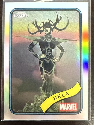 Hela 2025 Topps Chrome Marvel Silver Refractor #79 Comic Book Card