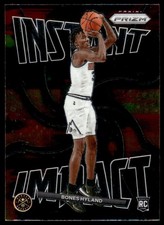 Bones Hyland 2021-22 Panini Prizm #6 Instant Impact Nuggets Basketball Card