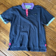 Orvis Signature Polo Shirt Mens XL Navy Blue Contrast Trim Short Sleeve