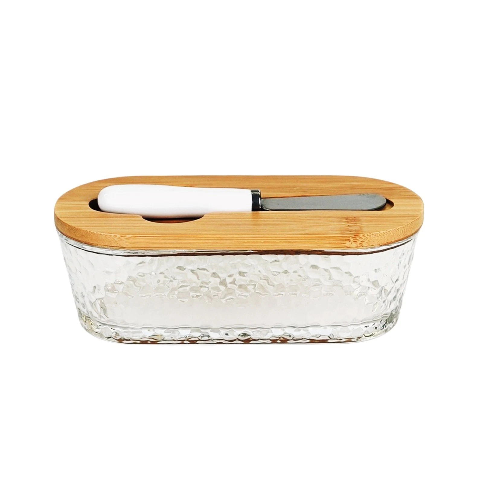 Glass Butter Dish with Lid and Knife & Spatula Airtight for Fridge Countertop
Opens in a new window 