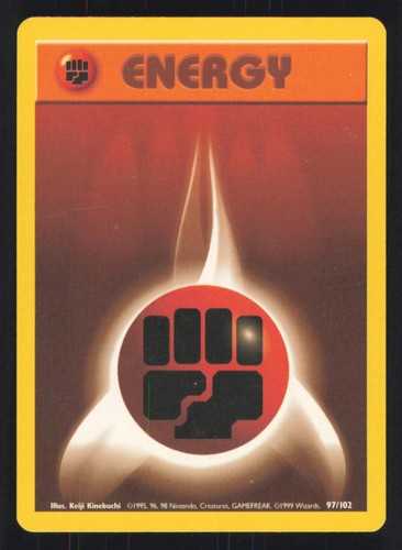 FIGHTING ENERGY 97/102 C BASE SET UNLIMITED POKEMON HP KINEBUCHI