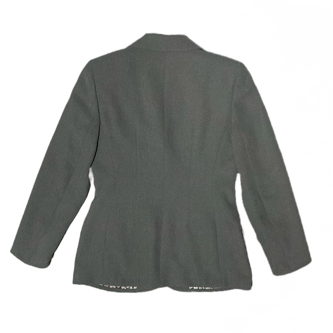 Le Suit Women’s Grey Single Breasted Blazer Slim Fit Full Lined Shoulder Pads 6