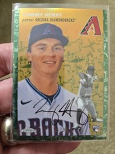 2023 Topps Chrome Platinum Tommy Henry #120 Green Toile Refractor /99 RC DBacks