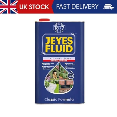 Jeyes Fluid Classic Premium Patio Cleaner 5L Concentrated Formula Makes 100L Out